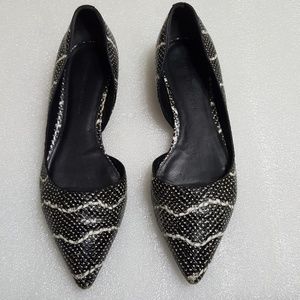 SIGERSON MORRISON🎀  D'Orsay snakes print flats